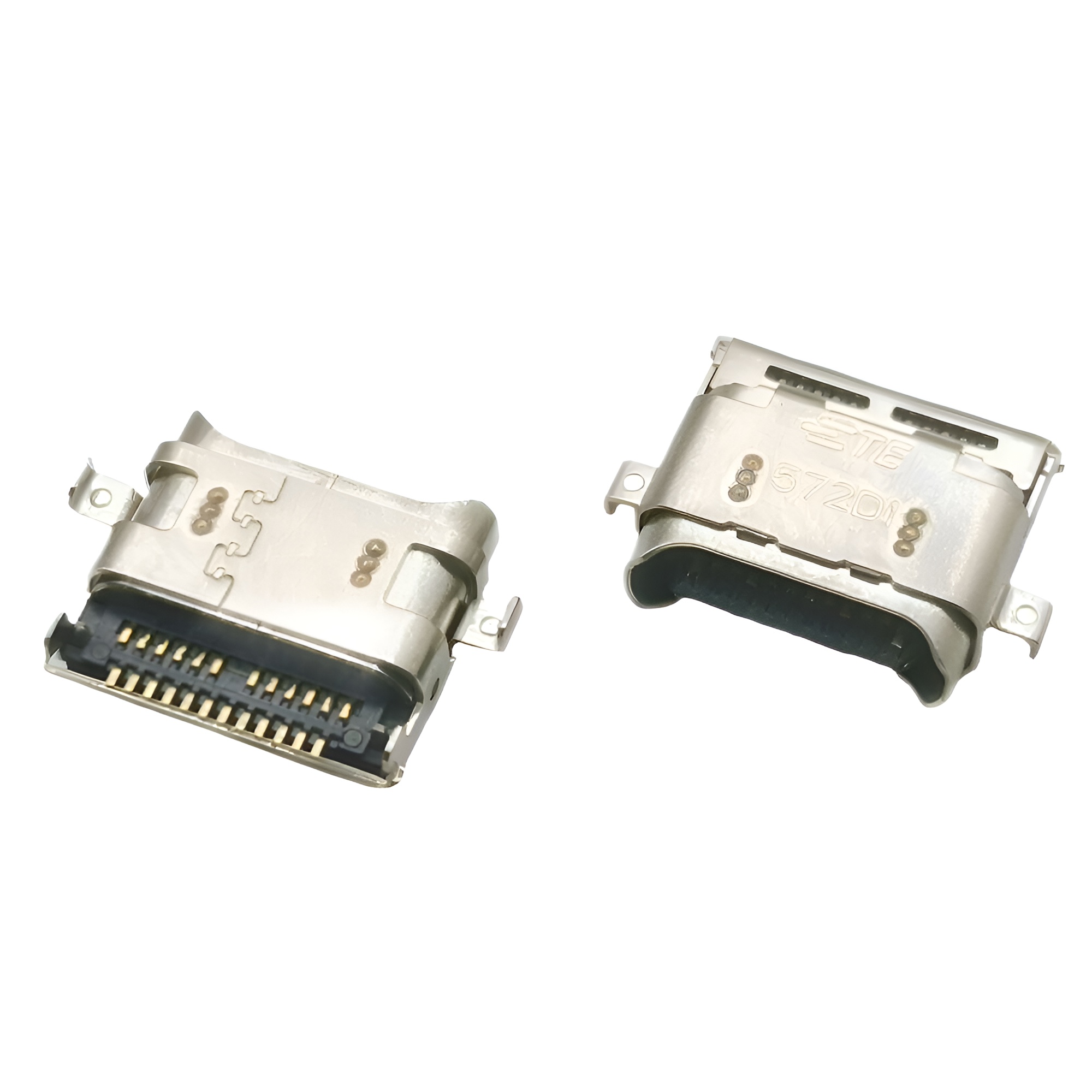 TYPE C 24P母座 兩腳沉板1.1MM 雙排貼片SMT CH=0.65MM L=7.9MM 雙殼 U型口